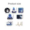 Winter Tiered Tray Decor, Christmas Snowman Tray Decorations Set, Blue Snowflake Wooden Signs, Warm Winter Home Decor for Tabletop Shelf  Party Holiday