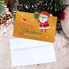 10 Pack Foiled & Glittery Christmas Cards with Envelopes & Stickers, Santa Printed Message Inside Christmas Cards Bulk, 4x6in Merry Christmas Card, Boxed Christmas Cards with Envelopes