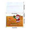 10 Pack Foiled & Glittery Christmas Cards with Envelopes & Stickers, Santa Printed Message Inside Christmas Cards Bulk, 4x6in Merry Christmas Card, Boxed Christmas Cards with Envelopes