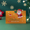 10 Pack Foiled & Glittery Christmas Cards with Envelopes & Stickers, Santa Printed Message Inside Christmas Cards Bulk, 4x6in Merry Christmas Card, Boxed Christmas Cards with Envelopes