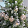 6Pcs Christmas Ball Ornaments 60mm Large Shatterproof Clear Plastic Boho Farmhouse Neutral Rustic Christmas Ornaments Hanging Christmas Tree Decorations Ornaments Set Xmas Party Home Decor