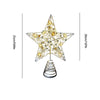 Christmas Star Tree Topper with LED Lights, Battery Operated 7.87 Inch Metal Hollow Design, Easy-to-Install Christmas Tree Decorations for Holiday and Christmas Home Décor, Silver
