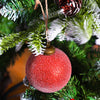 6 Pack Frosted Red Christmas Ball Ornaments 2.3 Inch Glitter Snowflakes Ball Xmas Tree Decoration Indoor and Outdoor Shatterproof Hanging Balls for Christmas Birthday Valentines Holiday