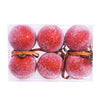 6 Pack Frosted Red Christmas Ball Ornaments 2.3 Inch Glitter Snowflakes Ball Xmas Tree Decoration Indoor and Outdoor Shatterproof Hanging Balls for Christmas Birthday Valentines Holiday