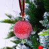 6 Pack Frosted Red Christmas Ball Ornaments 2.3 Inch Glitter Snowflakes Ball Xmas Tree Decoration Indoor and Outdoor Shatterproof Hanging Balls for Christmas Birthday Valentines Holiday