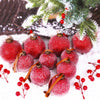 6 Pack Frosted Red Christmas Ball Ornaments 2.3 Inch Glitter Snowflakes Ball Xmas Tree Decoration Indoor and Outdoor Shatterproof Hanging Balls for Christmas Birthday Valentines Holiday