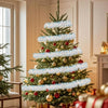 16.4 Feet Iridescent White Holiday Tinsel Garland for Christmas,Birthday,Weddings,Party Decorations,Xmas Foil Tinsel Garland for All-Season Home Indoor Outdoor Party Supplies(Iridescent White)