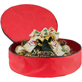Double-Layer PVC Round Wreath Storage Stand Bag, Sturdy Frame with Zippered Closure Design, Large Storage Container for Garlands and Christmas Gift Items