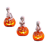 Decorative Pumpkin Jack O Lantern Tabletop Light, LED Jack O Lantern Lights Battery Powered, Pumpkin Lights Battery Operated for Halloween Spooky