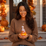 Decorative Pumpkin Jack O Lantern Tabletop Light, LED Jack O Lantern Lights Battery Powered, Pumpkin Lights Battery Operated for Halloween Spooky
