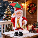 Christmas Handstand Santa Statue Decor, Upside down Rotating Santa Claus Animated Christmas Decorations, Cute Christmas Table Decor