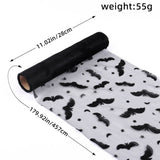 Halloween Net Table Cover Spooky Mesh Dining Table Decor Festive Gauze Table Setting Haunted Party Table Skirt