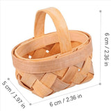 32PCS Mini Woven Baskets with Handles for Favors Crafts Decor Photo Prop