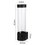 Cup Dispenser, Water Cooler Pull Type Cup Holder Fits 5oz - 7oz Cone or Flat Bottom Cups,14" Tube Length Black