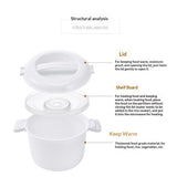Microwave Rice Cooker - Non-Stick Microwave Steamer, 1.8L Container Perfect for Small Kitchens, Dorms, Singles & Quick Meals (1.8L)
