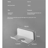 Hair Dryer Holder, Blow Dryer Holder Wall Mounted Compatible with Hair Dryer, Hair Dryer Organizer Dyson Hair Dryer Wall Mount