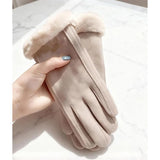Women's Winter Gloves with Cuffs - Soft, Warm, Touchscreen, Winter Gloves Soft Warm Touchscreen Gloves（khaki）