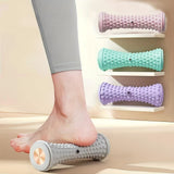 1pc Foot Massager with Speed Control - Deep Tissue Massage Roller, Medium Firmness, Manual Operation, Durable Plastic Construction, Ideal for Yoga & Fitness Enthusiasts 1pc Sakura Powder