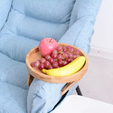 Sofa Arm Clip Tray, Side Table for Remote Controls/Drinks/Gamepads Holder Sofa Wooden High-End Sofa Disc Cozy Sofa Armrest (Bamboo)