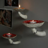 Mushroom Hanging Shelf,Wall Floating Shelf Mushroom Shaped Resin Hanging Ornaments Home Decor Wall Storage Shelves for Bedroom