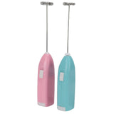 White electric milk frother, handheld coffee stirrer, portable milk frother, suitable for lattes, cappuccinos, and home use as a whipping iron/whip.