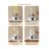 Pink portable mini washing machine, suitable for underwear, socks, baby clothes - rechargeable cordless compact washing machine, suitable for small loads, travel and dormitory use - USB rechargeable home/apartment washing machine