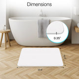 High-quality white pure cotton bathroom mat, ultra-soft, absorbent, quick-drying bathroom rug, non-slip, washable bathroom mat(60cm*40cm)