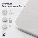 Light gray premium pure cotton bathroom mat, ultra-soft, absorbent, quick-drying bathroom rug, non-slip, washable bathroom mat(40cm*30cm)