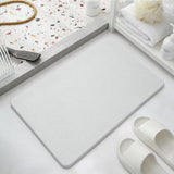 Grayish-white premium pure cotton bathroom mat, ultra-soft, absorbent, quick-drying bathroom rug, non-slip, washable bathroom mat(40cm*30cm)