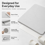 Grayish-white premium pure cotton bathroom mat, ultra-soft, absorbent, quick-drying bathroom rug, non-slip, washable bathroom mat(40cm*30cm)