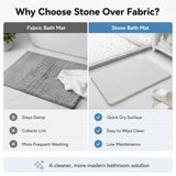 Grayish-white premium pure cotton bathroom mat, ultra-soft, absorbent, quick-drying bathroom rug, non-slip, washable bathroom mat(40cm*30cm)