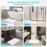 High-quality white pure cotton bathroom mat, ultra-soft, absorbent, quick-drying bathroom rug, non-slip, washable bathroom mat(40cm*30cm)