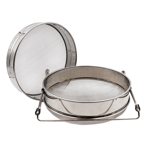 NNEDSZ Stainless Steel Double-layer Bee Honey Sieve Filtration, Strainer Honey Harvesting Tool