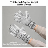 2 Pairs Thermal Gloves,Anti-slip - Grey