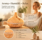 Onion Wood Grain Aroma Diffuser Combo B + Remote, 24V AU Plug, Festive Gift