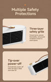 Compact Desktop PTC Ceramic Heater, Quick Warm Electric Heater With 450W/800W Two Heating Settings, Safe Anti-Tip & Overheat Shutoff, Quiet Small Warmer For Indoor Workplace, Green