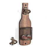 Wall Mounted Beer Bottle Opener With Cap Storage Basket, Creative Hanging Bottle Opener, Decor for Kitchen & Bar Counter, Charcoal Finish, Christmas Halloween Bar Decor Gift