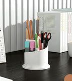 Rotatable Birdcage Vanity & Desktop Organiser, Dustproof Compartment Storage for Cosmetics, Stationery, Toothpaste, Knives, Forks & Spoons, Transparent Grey, 2 Pack, Christmas & Halloween Multi-scene Gift