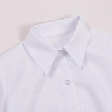 Women's Pink Check Mini Skirt & Navy Vest Cosplay Full Set White Puff Sleeve Shirt Tie Emblem XXL Book Week Halloween Dress Costume