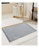 Tassel Woven Bath Mat, Black, 60×90cm