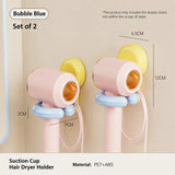 2pcs Hair Dryer Holder - Bubble Blue