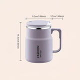 600ML Multi-Functional Mug, Three Drinking Modes: Direct Drink, Straw, Open Mouth, Bottom Storage for Folding Spoon, 304 Stainless Steel Inner Liner – A Must-Have Hydration Tool for Lazy People./WHITE