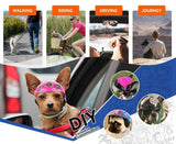 PP material pet helmet and goggles set, hard-shell impact protection, UV-blocking goggles, breathable and adjustable, lightweight 147g, perfect for walks, cycling, driving, and travel, DIY custom cool style.*black