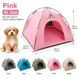 【Portable Foldable Pet Tent】Made of wear-resistant & water-resistant Oxford cloth with thickened quilted mat and sturdy frame. Ideal for indoor & outdoor use, a cozy private den for cats and small dogs.(GREEN.XL)