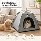 【Portable Foldable Pet Tent】Made of wear-resistant & water-resistant Oxford cloth with thickened quilted mat and sturdy frame. Ideal for indoor & outdoor use, a cozy private den for cats and small dogs.(pink .XL)