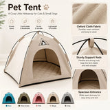 【Portable Foldable Pet Tent】Made of wear-resistant & water-resistant Oxford cloth with thickened quilted mat and sturdy frame. Ideal for indoor & outdoor use, a cozy private den for cats and small dogs.(grey.XL)
