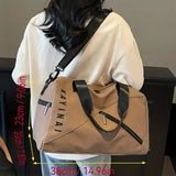 KAYINAI Travel Bag: 20-35L Spacious Storage, Independent Shoe Compartment for Dry/Wet Separation, Lightweight Hand-Carry/Crossbody 2-in-1./WHITE