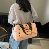 KAYINAI Travel Bag: 20-35L Spacious Storage, Independent Shoe Compartment for Dry/Wet Separation, Lightweight Hand-Carry/Crossbody 2-in-1./PINK
