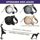 【Upgraded Retractable Dog Leash】50KG Strong Load Capacity, 5M Free Retraction, Ergonomic Anti-slip Handle, One-touch Lock(white)
