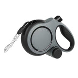 【Upgraded Retractable Dog Leash】50KG Strong Load Capacity, 5M Free Retraction, Ergonomic Anti-slip Handle, One-touch Lock(grey)
